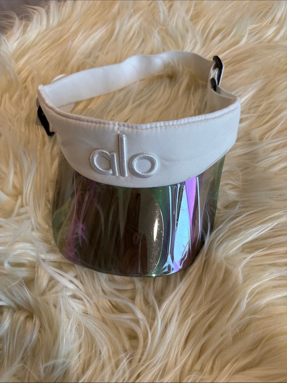 ALO Yoga Iridescent Visor - White Band with Solar Visor